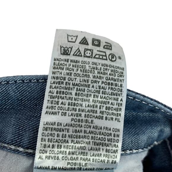 Levis Mens 569 Jeans Size 42X28 Loose Straight Blue Pressed Seams Zipper Pocket - Picture 8 of 8